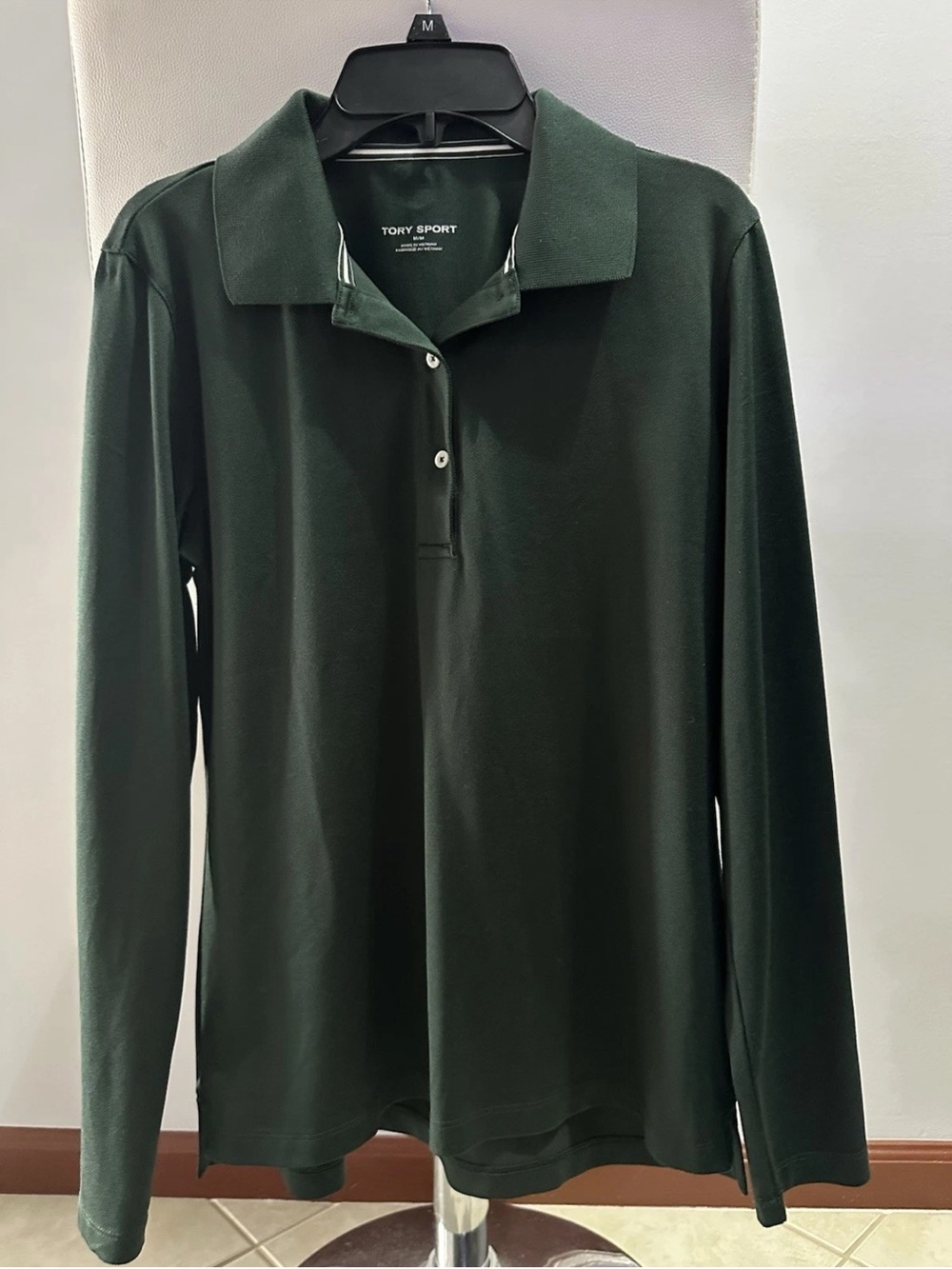 Tory Burch Sport Long Sleeve Polo Green Women Size xl, tennis / golf